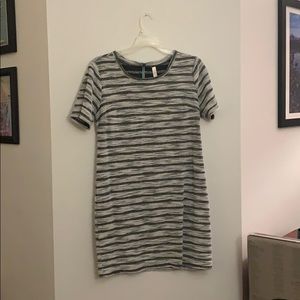 Striped, lightweight mini sweater dress